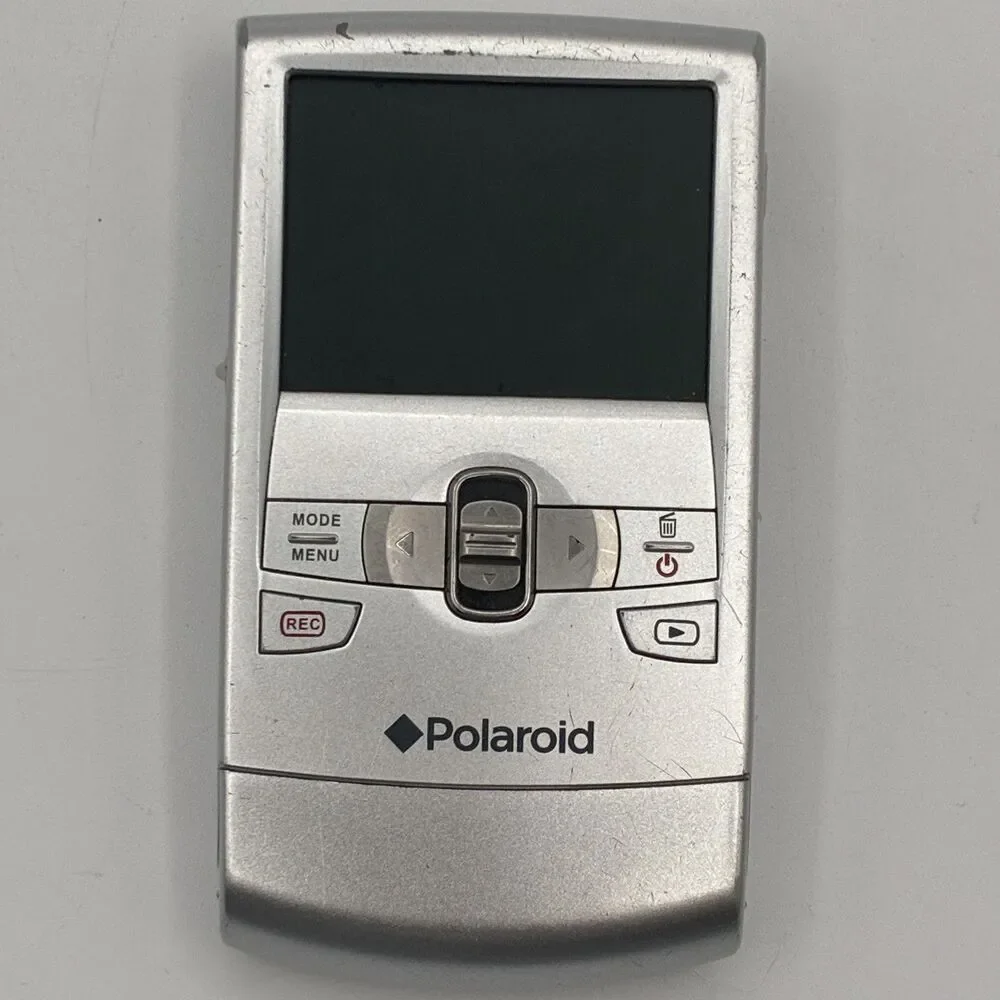 Polaroid DVF-720 HD Digital Camcorder Silver with Built-in USB Camera UNTESTED